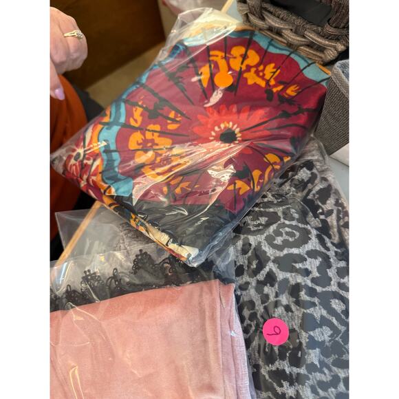 Ruby Rd Cowl Neck Tunic Top Women Fringe Leopard Artsy Stretch Animal Print XL - Picture 9 of 9